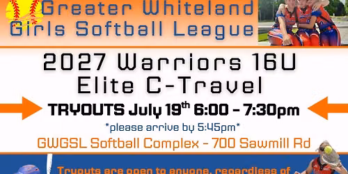 16U Warriors Elite Tryouts