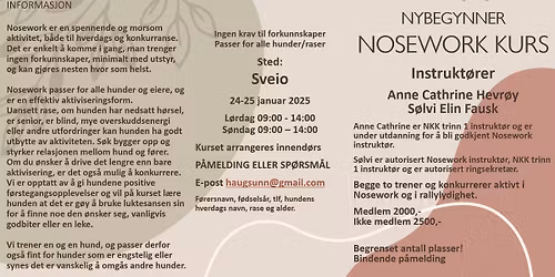 Nosework nybegynner kurs