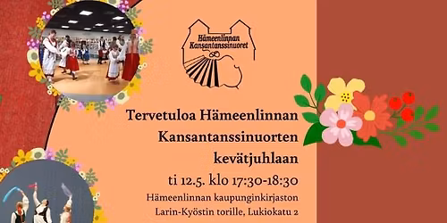H\u00e4meenlinnan kansantanssinuorten kev\u00e4tjuhla p\u00e4\u00e4kirjastossa