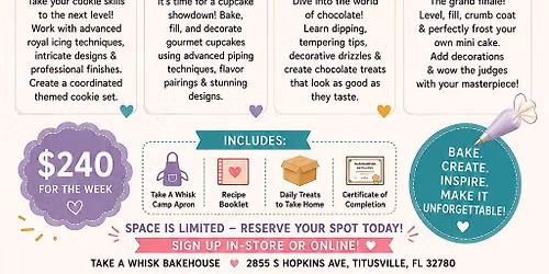 \ud83e\uddc1 Whisked to Perfection Baking Camp (Ages 10-16)