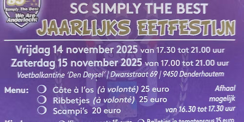 Eetfestijn SC Simply The Best RSCA