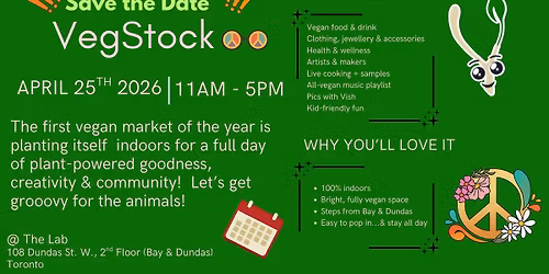 VegStock! Toronto's first vegan market of 2026 (save the date)