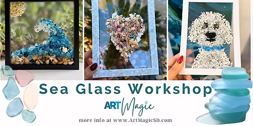 Ocean Sea Glass and Resin Art Workshop - painting | Oceanside