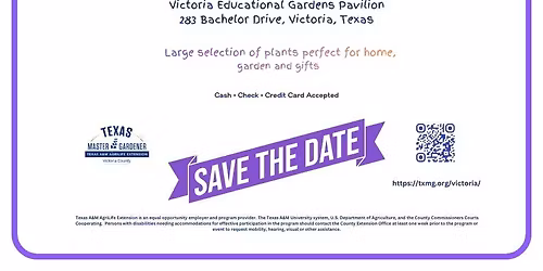 2026 Victoria County Master Gardener Association Spring Plant Sale
