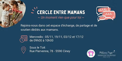 Cercle de mamans \u00e0 Ciney \ud83d\udc69\u200d\ud83d\udc67\u200d\ud83d\udc66\ud83d\udcac