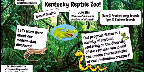 SRP Activity Day: Kentucky Reptile Zoo Presentation!