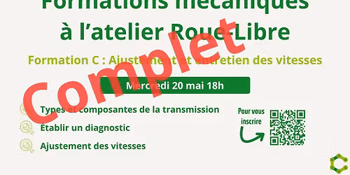 Formation C: Ajustement et entretien des vitesses - 20 mai 18h