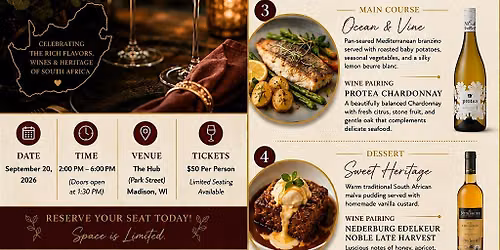 South African Wine Pairing Dinner