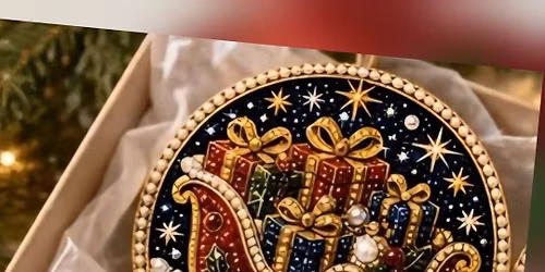 Diamond Art Christmas Card or Christmas Ornament Workshop with Linda