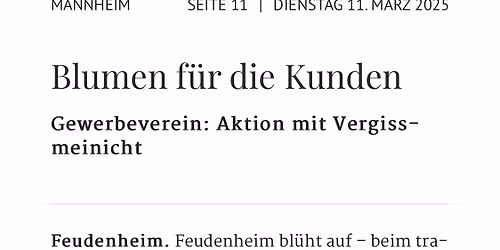 Vergissmeinnicht-Aktion