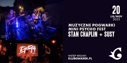 Muzyczne Pogwarki: Mini Psycho Fest | 20\/11\/2025 | Krak\u00f3w, Klub Gwarek