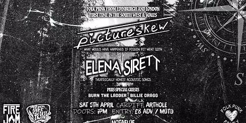 Pictureskew + Elena Sirett + Burn the Ladder + Billie Dragg - Arthole, Cardiff - April 5th 2026