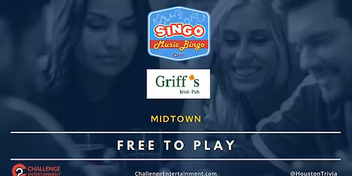 Weekly SINGO Music Bingo Nights at Griff's Irish Pub