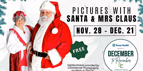 Pictures with Santa & Mrs Claus at The OC
