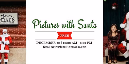 Pictures with Santa at Konrad's Kitchen and Tap House