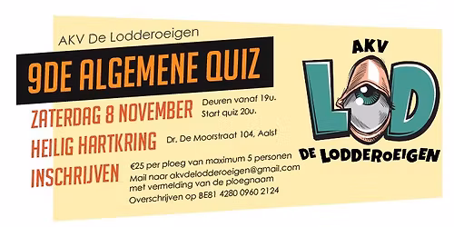 9de Algemene quiz Akv De Lodderoeigen