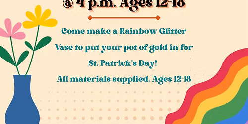 Rainbow Glitter Vase