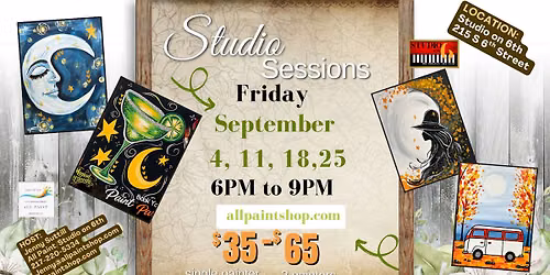 Studio Sessions Friday Night September @ Studio on 6th