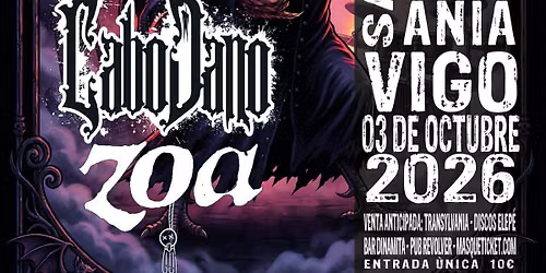 CABODANO+ZOA EN LA SALA TRANSYLVANIA