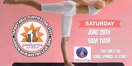 Puppy Yoga Fundraiser Event @ YOUniversal Yoga Coral Springs