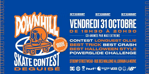 DOWN HILL de Halloween - Vendredi 31 Octobre - 1800\u20ac de lots \u00e0 gagner
