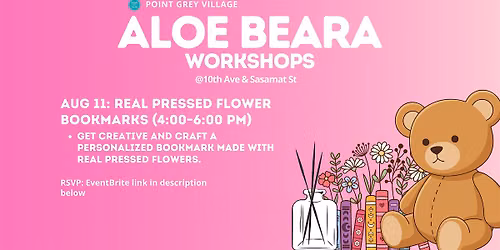 Aloe Beara Workshop: Real Pressed Flower Bookmarks