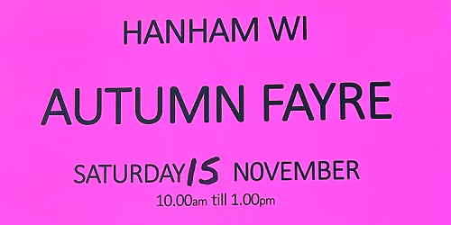 Hanham WI Autumn Fayre 