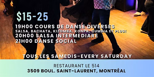 Samedi Dansante - Saturday Dance