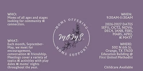 November M.O.M.S. Meeting