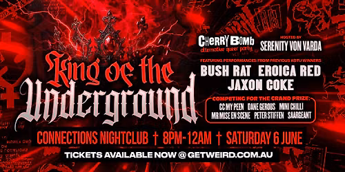 Cherry Bomb: King Of The Underground 2026 \u2727 Sat 6 June