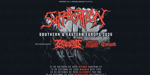 Suffocation + Ingested + Undeath + Eternal (Barcelona)