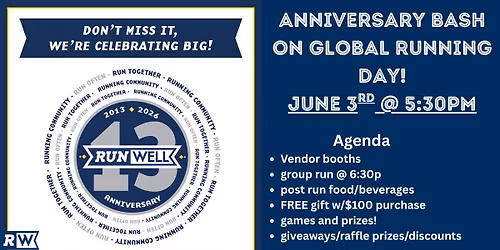 13th Anniversary Bash on Global Running Day!