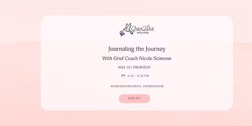 Journaling the Journey with Grief Coach Nicole Scimone