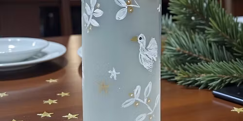 Christmas Wreath & Candle Art