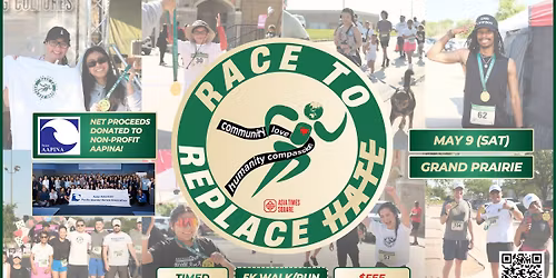 3rd Annual 5K RACE TO REPLACE H\u0335A\u0335T\u0335E\u0335