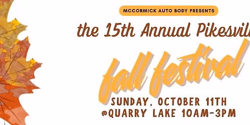 15th Annual Pikesville Fall Festival @ Quarry Lake