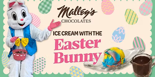 Ice Cream with the Easter Bunny at Malley's Parlor in Mentor