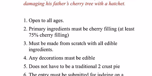 George Washington  Blue Ribbon Cherry Pie Contest