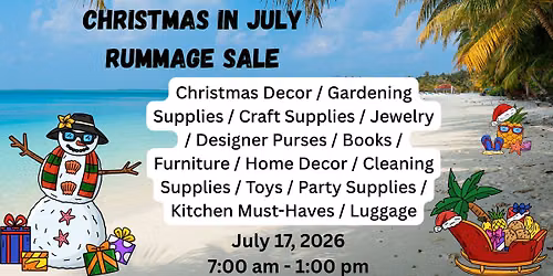 Christmas in July Rummage Sale
