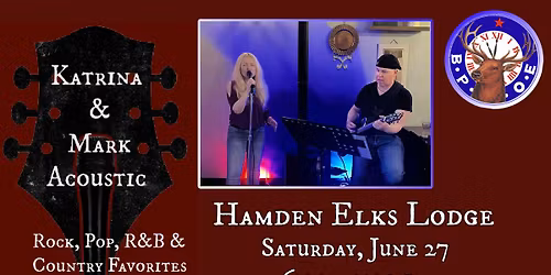 Live Music at The Hamden Elks Lodge #2224 - Saturday, June 27 from 6:00 - 9:00 pm