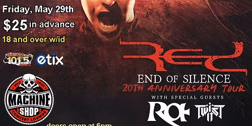 RED 20th ANNIVERSARY TOUR at The Machine Shop