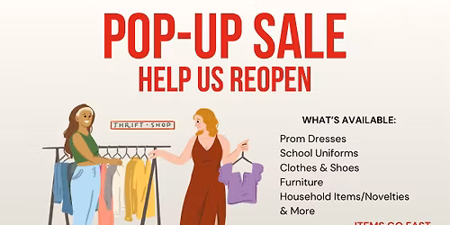 Pop-Up Sale: Help Us Reopen