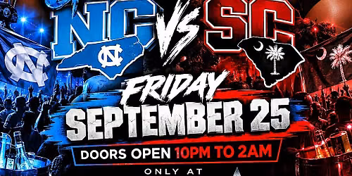 FRIDAY SEP 25TH CAROLINAS GONE WILD TEXT 704-674-2207 FOR TABLES