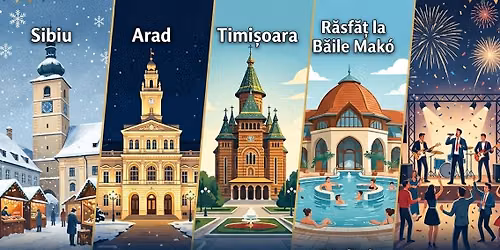 Revelion 2027 \u2013 Magia Vestului: Sibiu, Arad, Timi\u0219oara, r\u0103sf\u0103\u021b la B\u0103ile Mako \u0219i Petrecere cu Muzic\u0103 