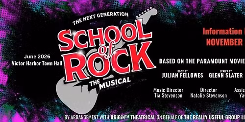 School of Rock - Information Night - Zest Theatre Group