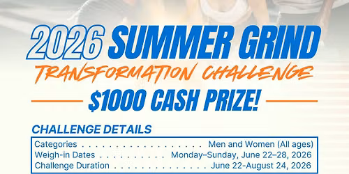 2026 Summer Grind Transformation challenge 