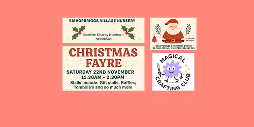 Meet MCC at the Bishopbriggs Village Nursery Xmas Fayre