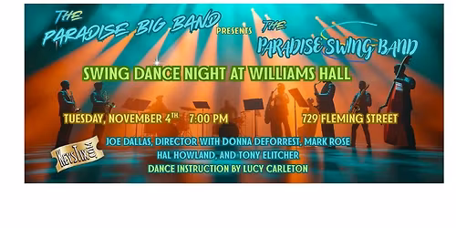 Swing Dance Night with The Paradise Swing Band at Williams Hall