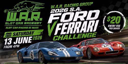 W.A.R. RACING GROUP - 2026 S.A. FORD V FERRARI CHALLENGE