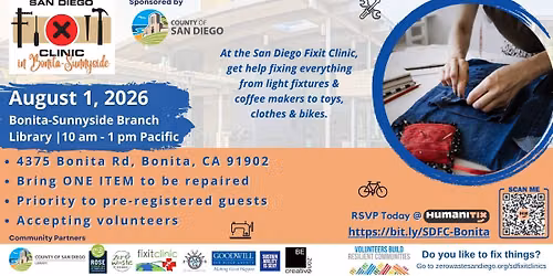 SD Fixit Clinic in Bonita-Sunnyside